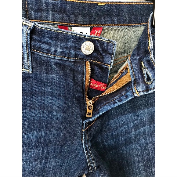 LUCKY BRANDšāPetunia Easy Riderā Dark Denim Jeans ~Size 26 - Picture 3 of 6